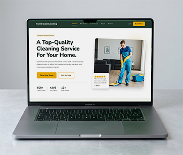 Cleaning service website designed by BlueBee Sites