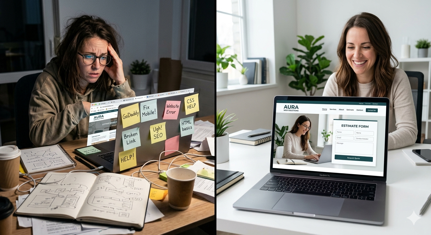 DIY website builders vs done-for-you comparison