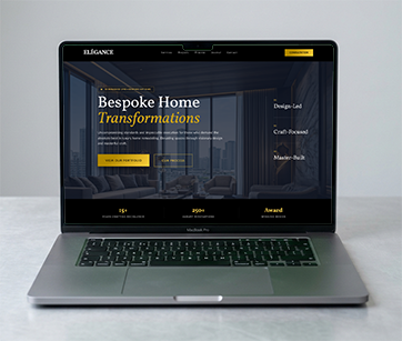 Remodeling company website designed by BlueBee Sites