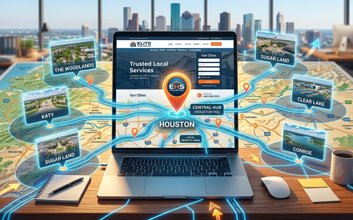 Service area pages for nearby cities SEO